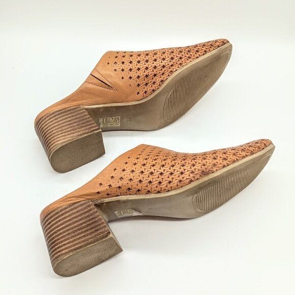 Spring Step Arlyse Tan Leather Mules Size 41 - Picture 6 of 9